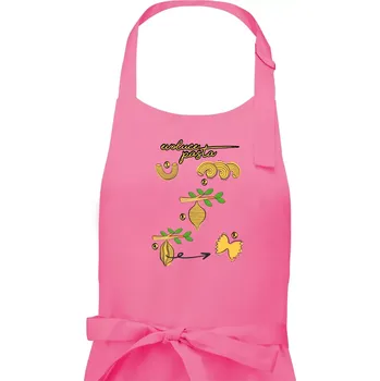 Kuchyňská zástěra Evoluce pasta - Pánská zástěra na vaření - Univerzální velikost ( Růžová )