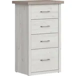 Komoda Luca Baby - Black Red White - BRW Modřín Sibiu Světlý / Dub Sonoma Tmavý 60x101 cm