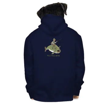 Pánská mikina Bastard Tolstolobýk pánská mikina na zip Navy