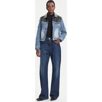 Pánská casual bunda Desigual Jeansová bunda Contrast Mickey 25WWED16 Modrá Regular Fit XL