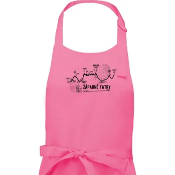Kuchyňská zástěra Profil kopca Západné tatry - Pánská zástěra na vaření - Univerzální velikost ( Růžová )