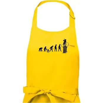 Kuchyňská zástěra Evoluce kominík - Dámská zástěra na vaření - Univerzální velikost ( Žlutá )