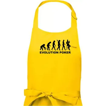 Kuchyňská zástěra Evolution poker - Dámská zástěra na vaření - Univerzální velikost ( Žlutá )