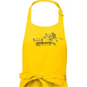 Kuchyňská zástěra Profil Tatranská magistrála - Pánská zástěra na vaření - Univerzální velikost ( Žlutá )