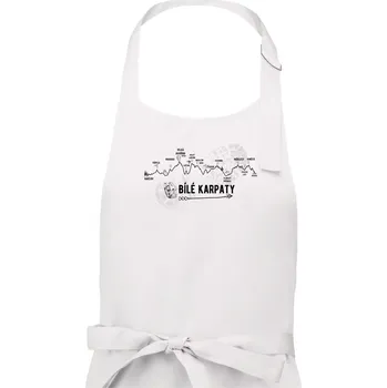 Kuchyňská zástěra Profil Bílé Karpaty - Pánská zástěra na vaření - Univerzální velikost ( Bílá )