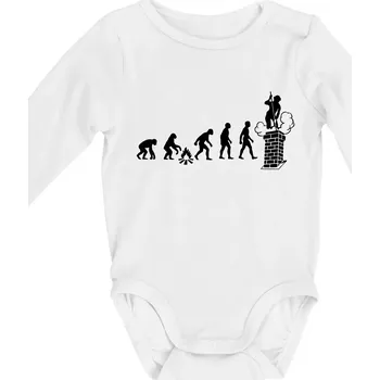 Kojenecké oblečení Evoluce kominík - Body kojenecké s dlouhým rukávem - Dlouhý r. do 3 měs ( Bílá )