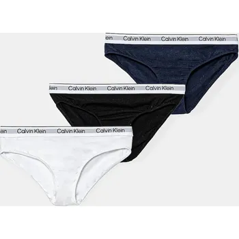Dámské oblečení Dětské kalhotky Calvin Klein Underwear 3-pack G80G800728.9BYA černá 99X, vel. 128-140