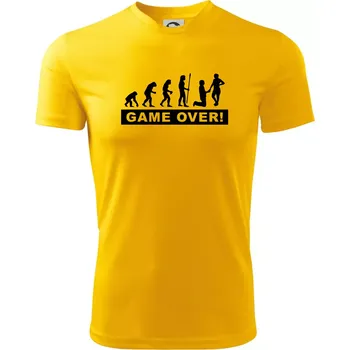 Pánské tričko Game over evoluce - Pánské triko Fantasy sportovní (dresovina) - XL ( Žlutá )