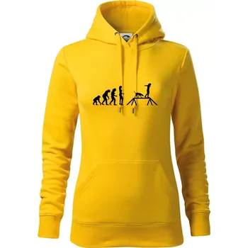 Dámská mikina Evoluce agility žena - Mikina dámská Cape s kapucí - XL ( Žlutá )