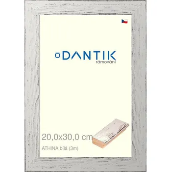 Rám na obraz DANTIK rámeček 20x30 | ATHINA Bílá (Sklo Čiré) (Vyrobeno s láskou u nás v DANTIKU)