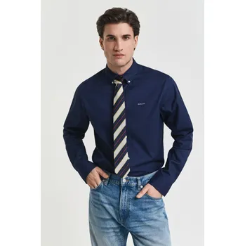 Pánské oblečení KOŠILE GANT REG PINPOINT OXFORD SHIRT MARINE