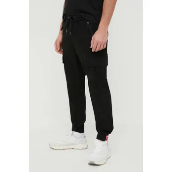 Pánské kalhoty Bavlněné kalhoty Alpha Industries Ripstop Jogger černá barva, 116201.03 99X, vel. M