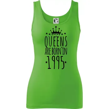 Dámské tričko Queens are born in 1995 - Dámské tílko - 2XL ( Apple Green )