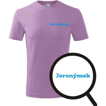 Chlapecké oblečení Fialové dětské tričko Jeronýmek - dětské tričko se jménem - barva fialová - velikost 4roky