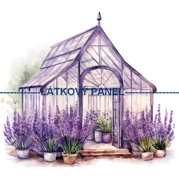 Látkový panel - Levandule - LE-67 Velikost: 30x30cm, Materiál: Bavlna