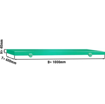 Kuchyňské prkénko G.Gastro Commercial Prep Table Cutting Board 1000×600 mm – HACCP - Green - PE500 Plastic - 4 Stoppers
