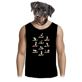 Pánské tílko Bastard Pandí jóga pánské tílko Black