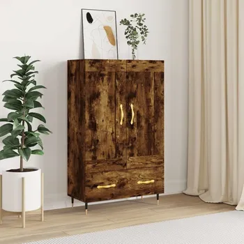 Příborník do zásuvky vidaXL Skříň highboard 69,5 x 31 x 115 cm kompozitní dřevo [830306] Barva: kouřový dub
