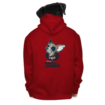 Pánská mikina Bastard Čivava pánská mikina na zip Red