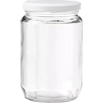 Sklenice Zavařovací sklenice Gastro 720 ml, víčko šroubovací bílé, sada 6 ks