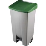 Odpadkový koš nášlapný Gastro 120 l, šedá/zelená