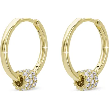 Náušnice Kruhy se zirkonovým korálkem 3737