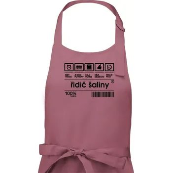 Kuchyňská zástěra Čárový kód - řidič šaliny - Pánská zástěra na vaření - Univerzální velikost ( Starorůžová )