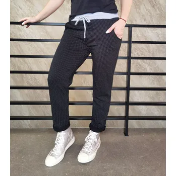 Dámské kalhoty Dámské baggy černé Velikost: XXL - XXXL