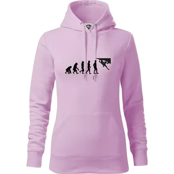 Dámská mikina Evoluce bouldering - Mikina dámská Cape s kapucí - S ( Orchid )