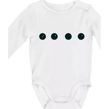 Evolution squash ball - Body kojenecké s dlouhým rukávem - Dlouhý r. 3-6 měs ( Bílá )