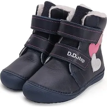 Dívčí zimní obuv D.D.STEP dívčí zimní obuv BAREFOOT W063-42152 royal blue 25