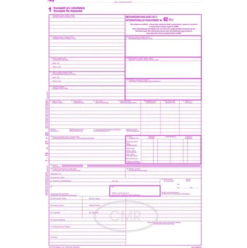 Tiskopis 9597 - CMR - A4, 5 listů, propisovací