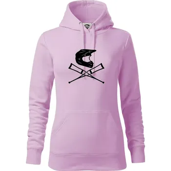 Dámská mikina Cross helma / berle - Mikina dámská Cape s kapucí - S ( Orchid )