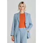 SAKO GANT REG STRETCH LINEN BLAZER DOVE BLUE