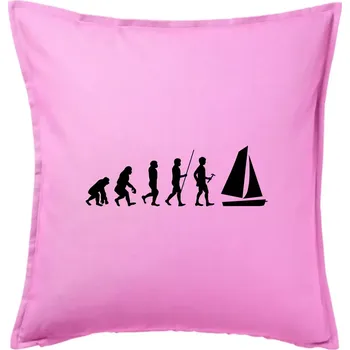 Polštář Evoluce plachtění - Polštář 50x50 - 50x50 - Pouze potah ( Růžová )