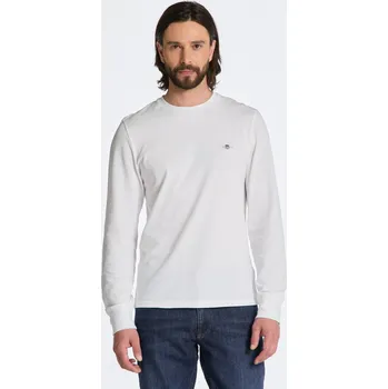 TRIČKO GANT SLIM PIQUE LS T-SHIRT WHITE