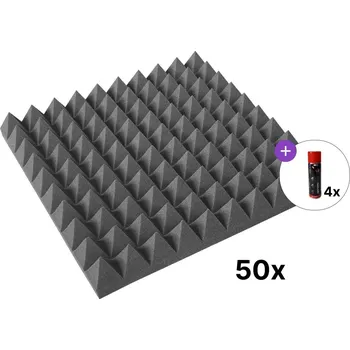 Mega Acoustic PA-PMP-7 50x50x7 Dark Gray SET Dark Grey Absorpční penový panel