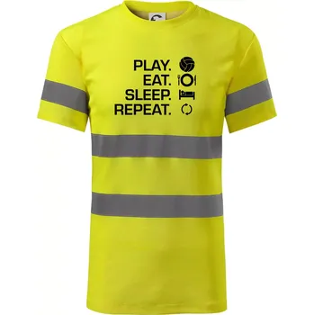 Pánské oblečení Play Eat Sleep Repeat volejbal - Triko reflexní - HV PROTECT - 2XL ( Neonově žlutá )