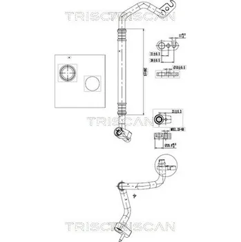 Vedení klimatizace Vysokotlaké / nízkotlaké vedení, klimatizace Triscan A/S 9010 16003