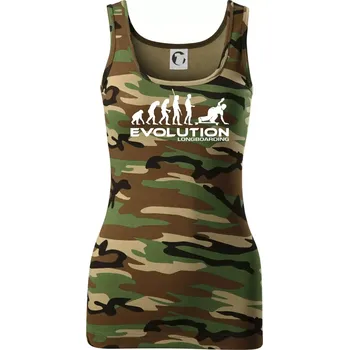 Evoluce longboard - Dámské Maskáčové tílko - XL ( Hnědý maskáč )