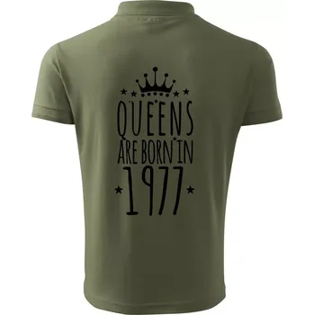 Pánská košile Queens are born in 1977 - Polokošile pánská Pique Polo 203 - XL ( Khaki )