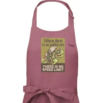 Kuchyňská zástěra Želva na cestách - Pánská zástěra na vaření - Univerzální velikost ( Starorůžová )