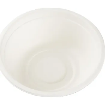 Jednorázové nádobí Miska (cukrová třtina) průměr 135 mm - 350 ml - bílá - 50 ks