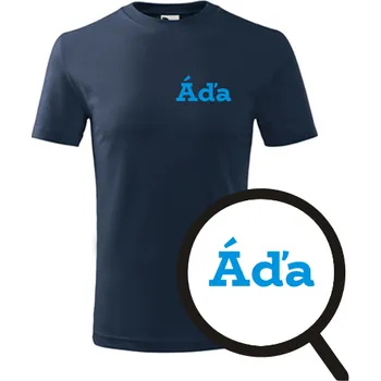 Chlapecké tričko Tmavě modré dětské tričko Áďa - dětské tričko se jménem - barva tmavě modrá - velikost 4roky