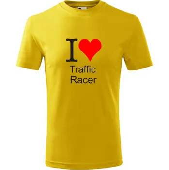Chlapecké tričko Žluté dětské tričko I love Traffic Racer - barva žlutá - velikost 6let