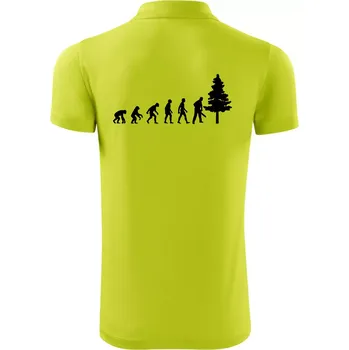Pánská košile Evoluce dřevorubec - pila a strom - Polokošile Victory sportovní (dresovina) - 3XL ( Limetková )