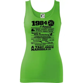 Dámské tričko 1984 v kostce - Dámské tílko - M ( Apple Green )