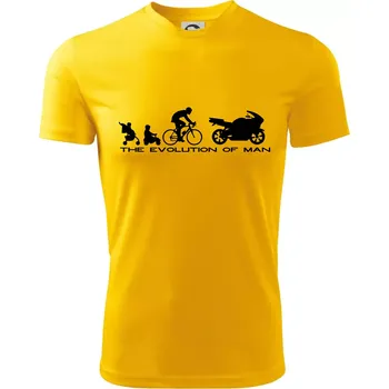 Chlapecké tričko Evolution of man (supersport) - Dětské triko sportovní (dresovina) - 146 cm/10 let ( Žlutá )