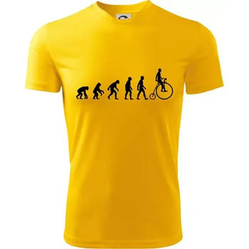 Chlapecké tričko Evoluce staré kolo - Dětské triko sportovní (dresovina) - 158 cm/12 let ( Žlutá )