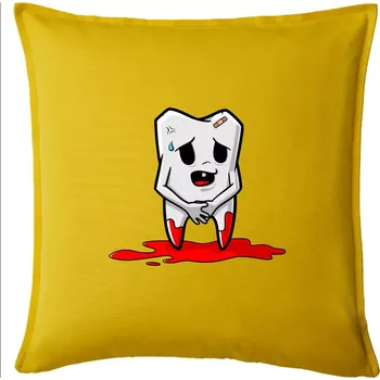 Polštář Vytržený zoubek - Polštář 50x50 - 50x50 - Pouze potah ( Žlutá )